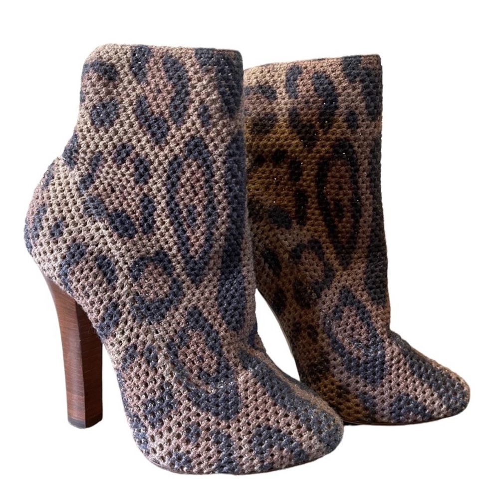 Rare Vintage Dolce & Gabbana Brown Black Heeled Boots